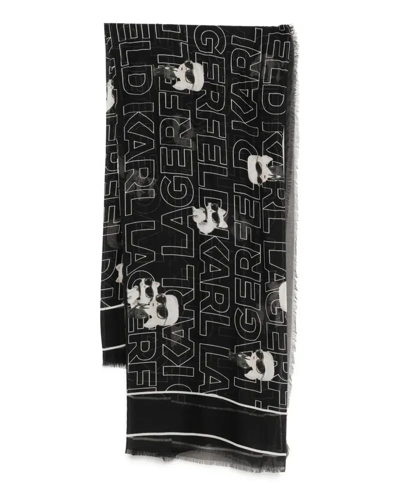 Karl Lagerfeld Ikon Schal - Schwarz Schwarz