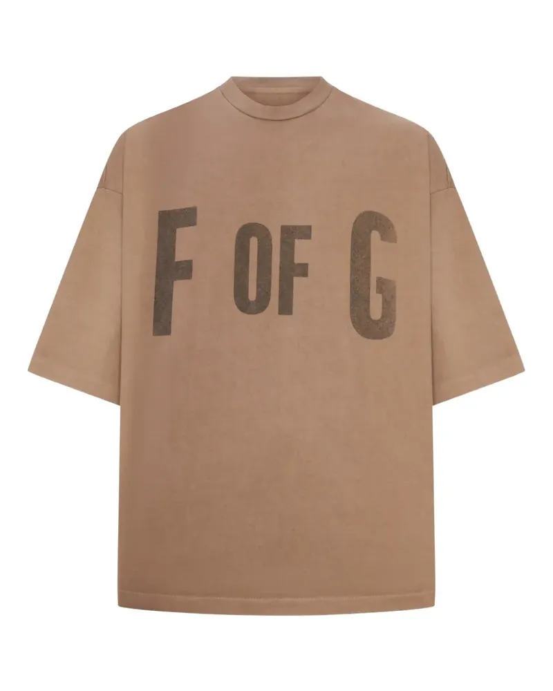 Fear of God logo-print T-shirt - Nude Nude