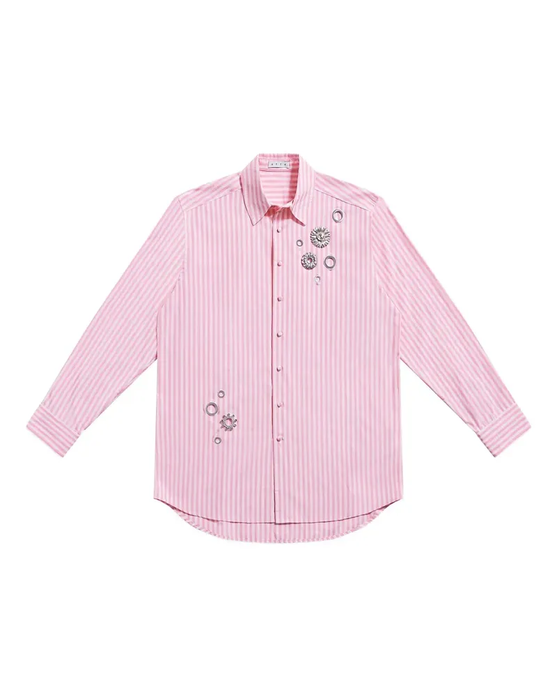 Area Gestreiftes Hemd - Rosa Rosa