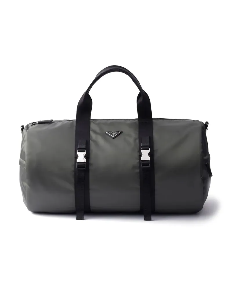 Prada Re-Nylon Reisetasche mit Triangel-Logo - Blau Blau