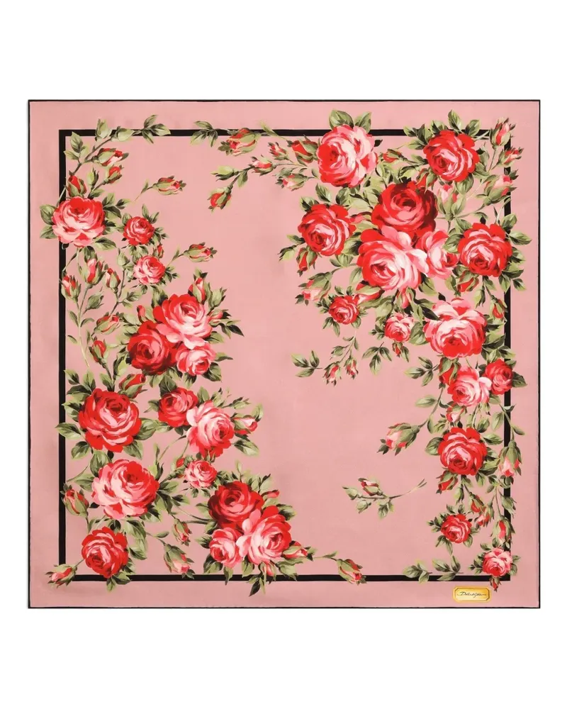 Dolce & Gabbana floral-print scarf - Rosa Rosa
