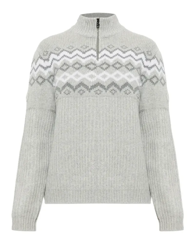 Bogner Ludi Pullover mit Norwegermuster - Grau Grau