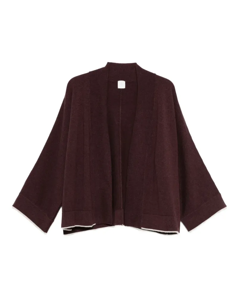 Eleventy Offener Cardigan mit Dreiviertelärmeln - Rot Rot