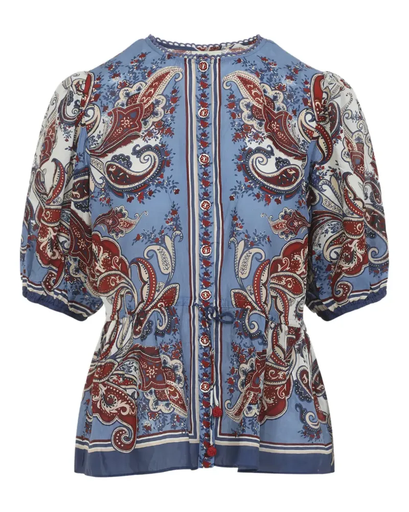 FARM Rio Bluse mit Paisleymuster - Blau Blau