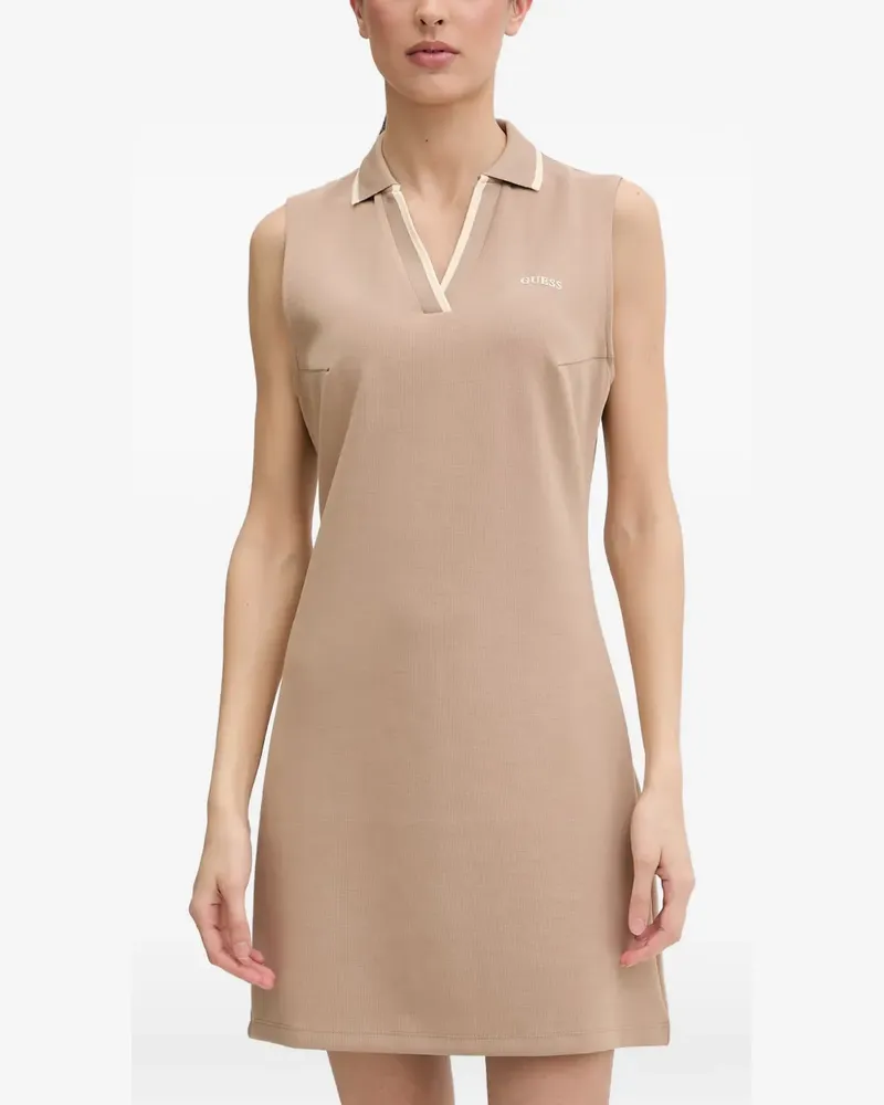 Guess sleeveless polo-collar mini dress - Nude Nude