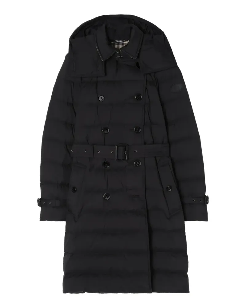 Burberry mid-length nylon Audley puffer coat - Schwarz Schwarz