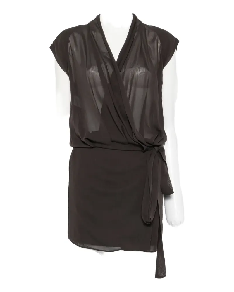 Pinko Ardola draped tie-fastening mini dress - Braun Braun