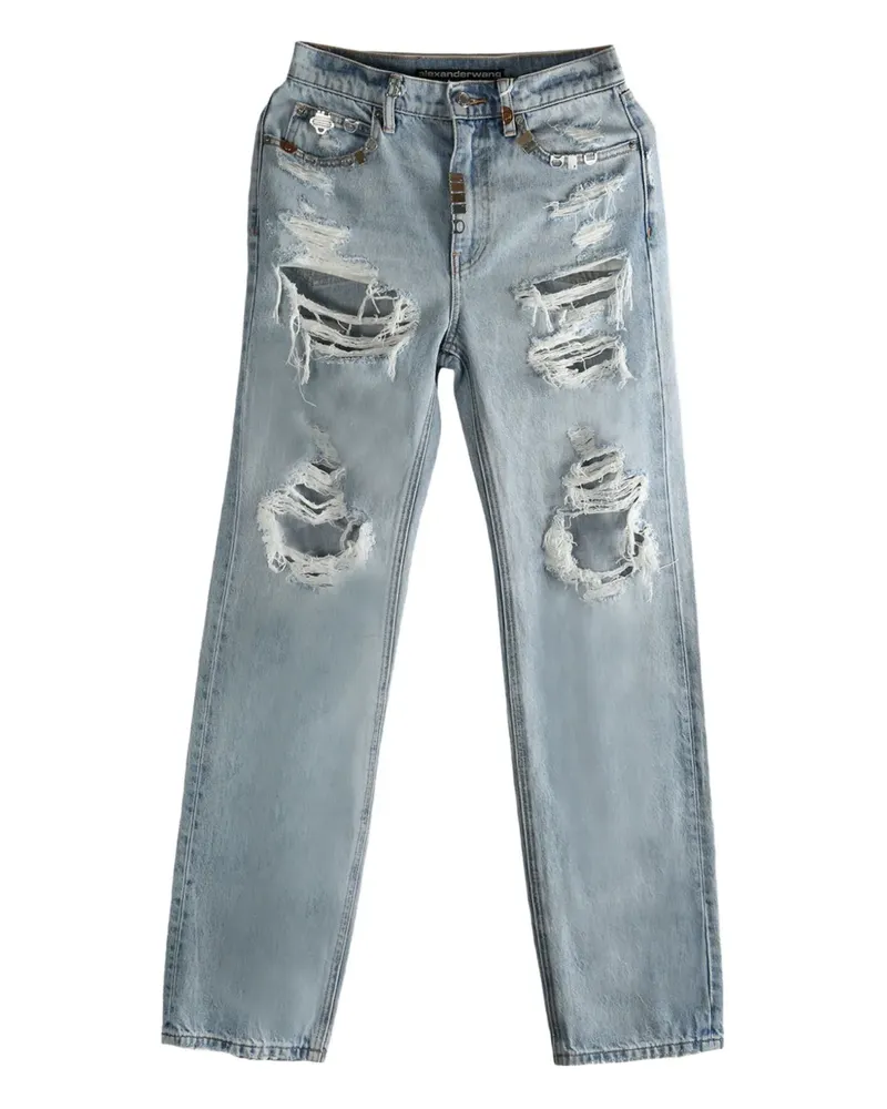 Alexander Wang distressed-detail jeans - Blau Blau