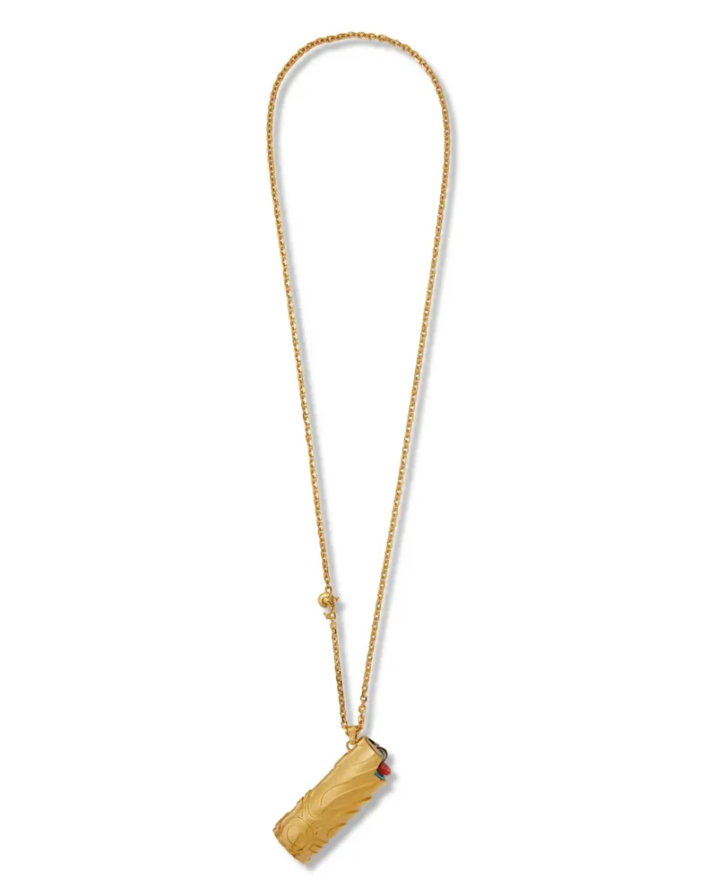 Emilio Pucci Halskette mit Feuerzeughülle - Gold Gold