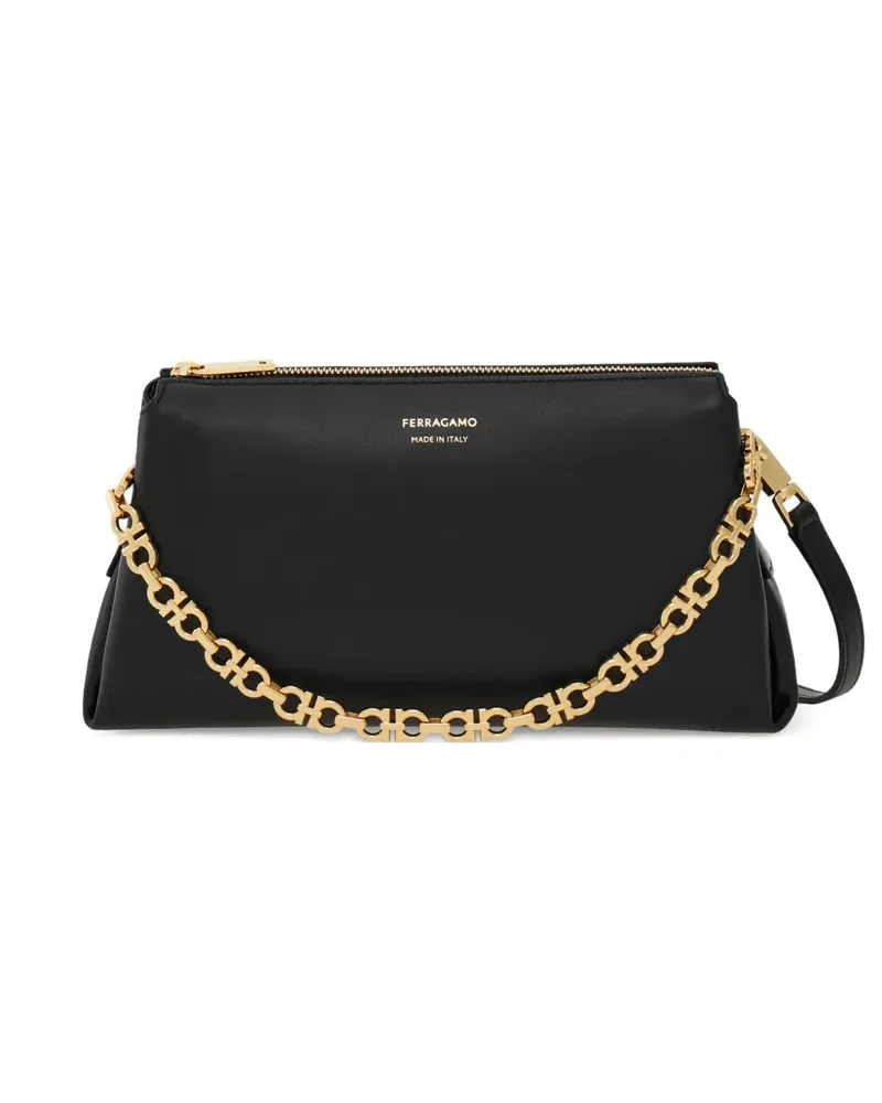 Ferragamo Mini-Tasche mit Logo-Prägung - Schwarz Schwarz