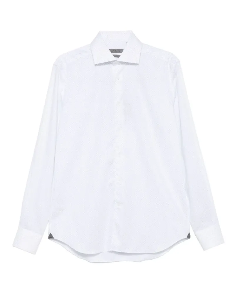 Corneliani Gepunktetes Hemd - Weiß Weiß