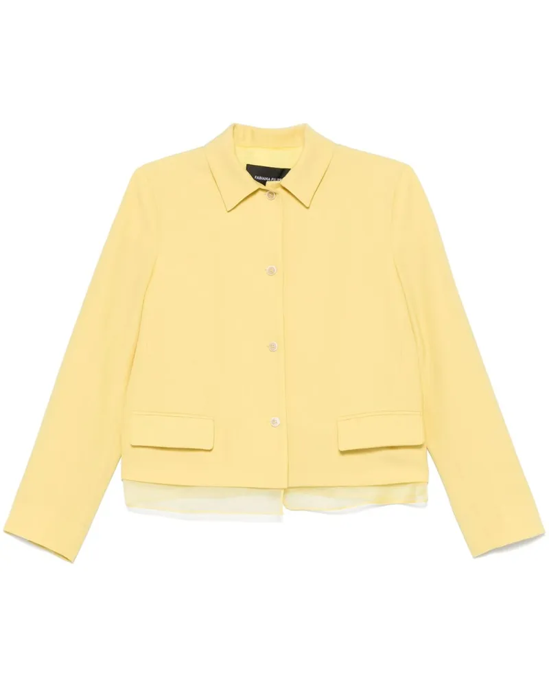 Fabiana Filippi Jacke im Layering-Look - Gelb Gelb