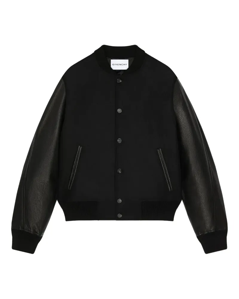 Givenchy Bomberjacke mit Ledereinsatz - Schwarz Schwarz