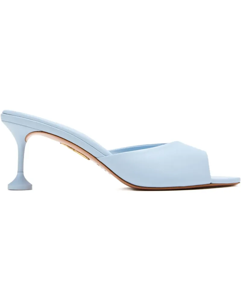 Aquazzura Offene Bisous Sandalen mit Design-Absatz 65mm - Blau Blau