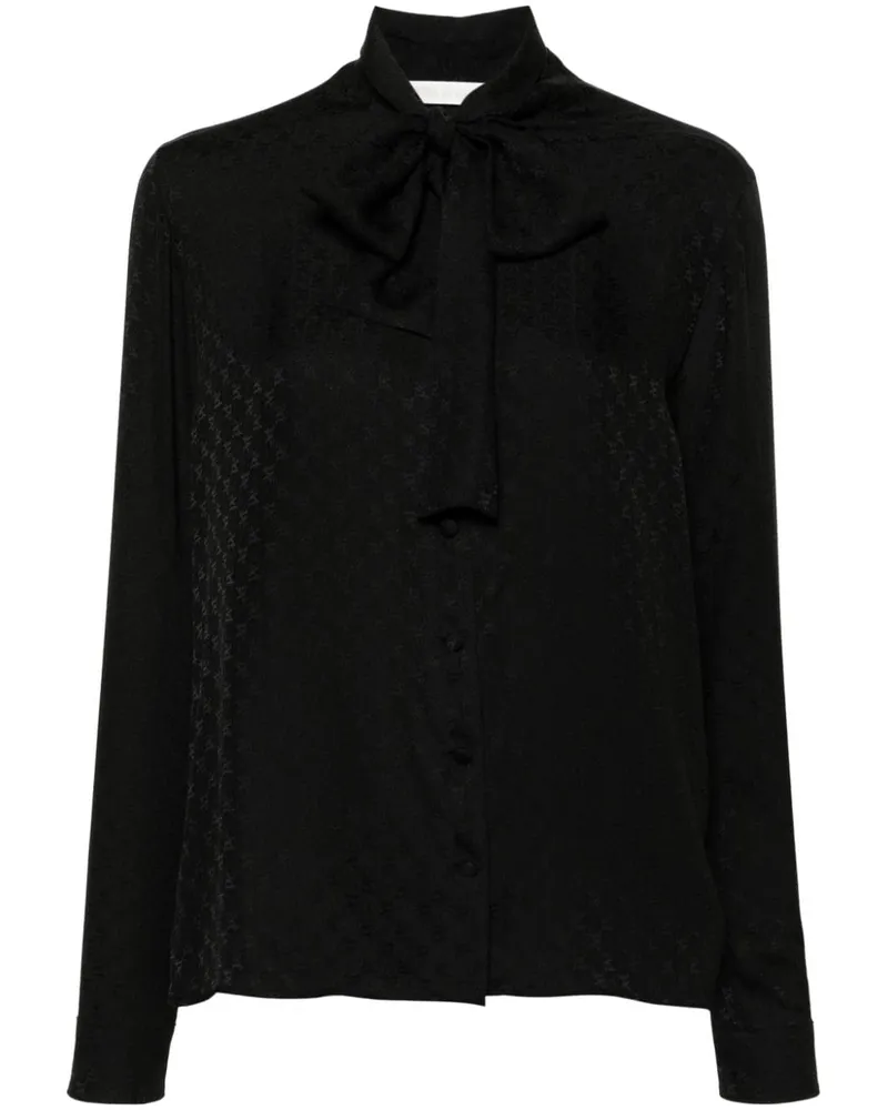 Palm Angels Jacquard-Bluse - Schwarz Schwarz