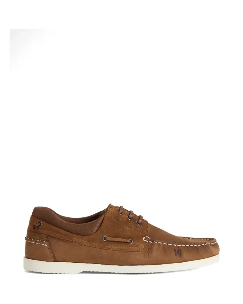 Woolrich lace-up leather boat shoes - Braun Braun