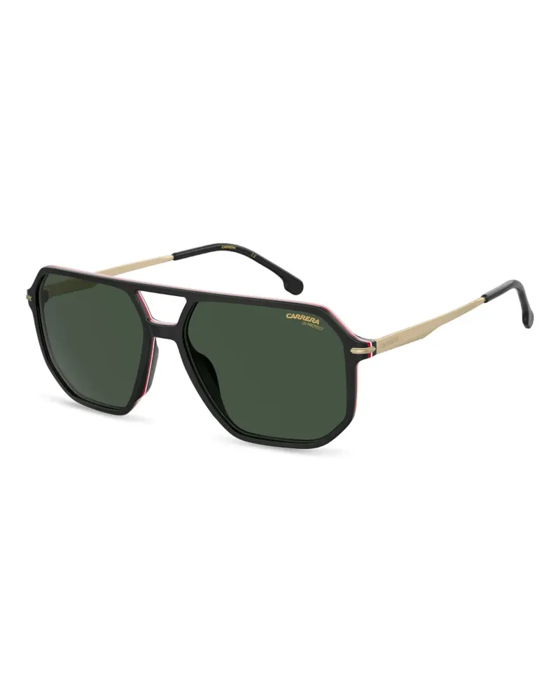 Carrera Sonnenbrille mit geometrischem Gestell - Schwarz Schwarz