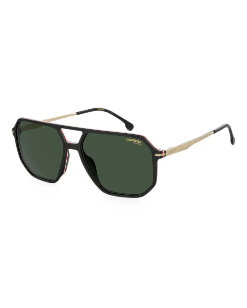 Carrera Sonnenbrille mit geometrischem Gestell - Schwarz Schwarz