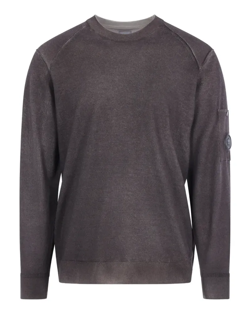 C.P. Company Pullover mit Raglanärmeln und Linsen-Detail - Braun Braun