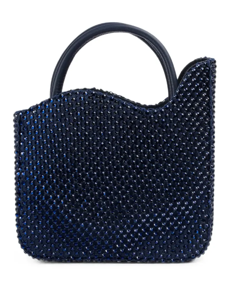 Le Silla Kleine Ivy Tote Bag mit Kristallen - Blau Blau
