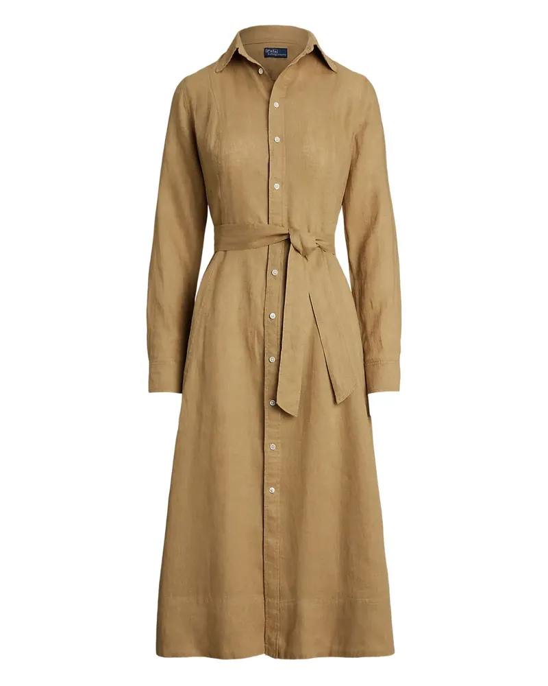 Ralph Lauren Hemdkleid mit Gürtel - Braun Braun