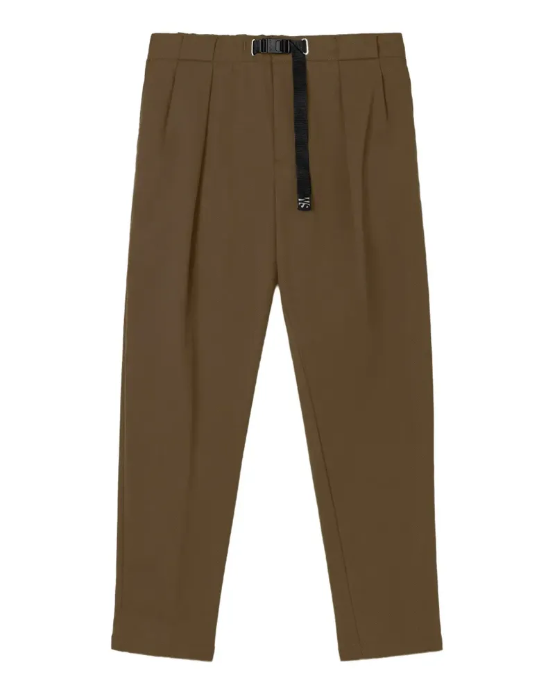 PLAN C belted pleated trousers - Braun Braun