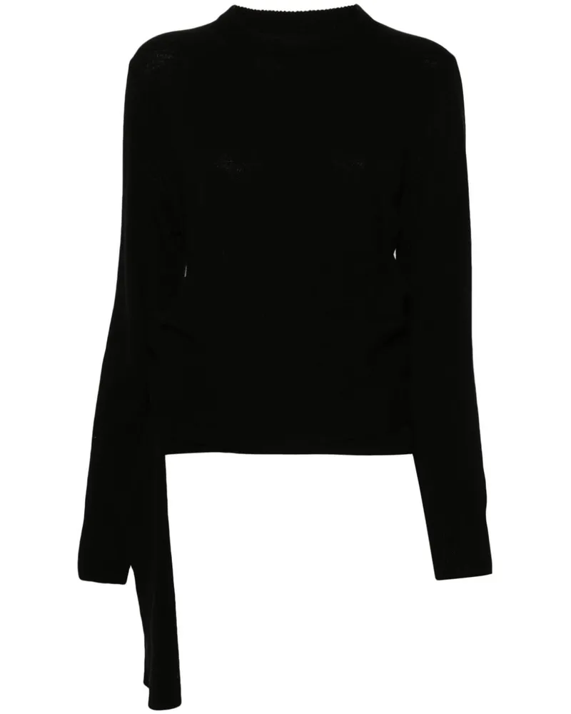 Maison Margiela Pullover mit Logo - Schwarz Schwarz