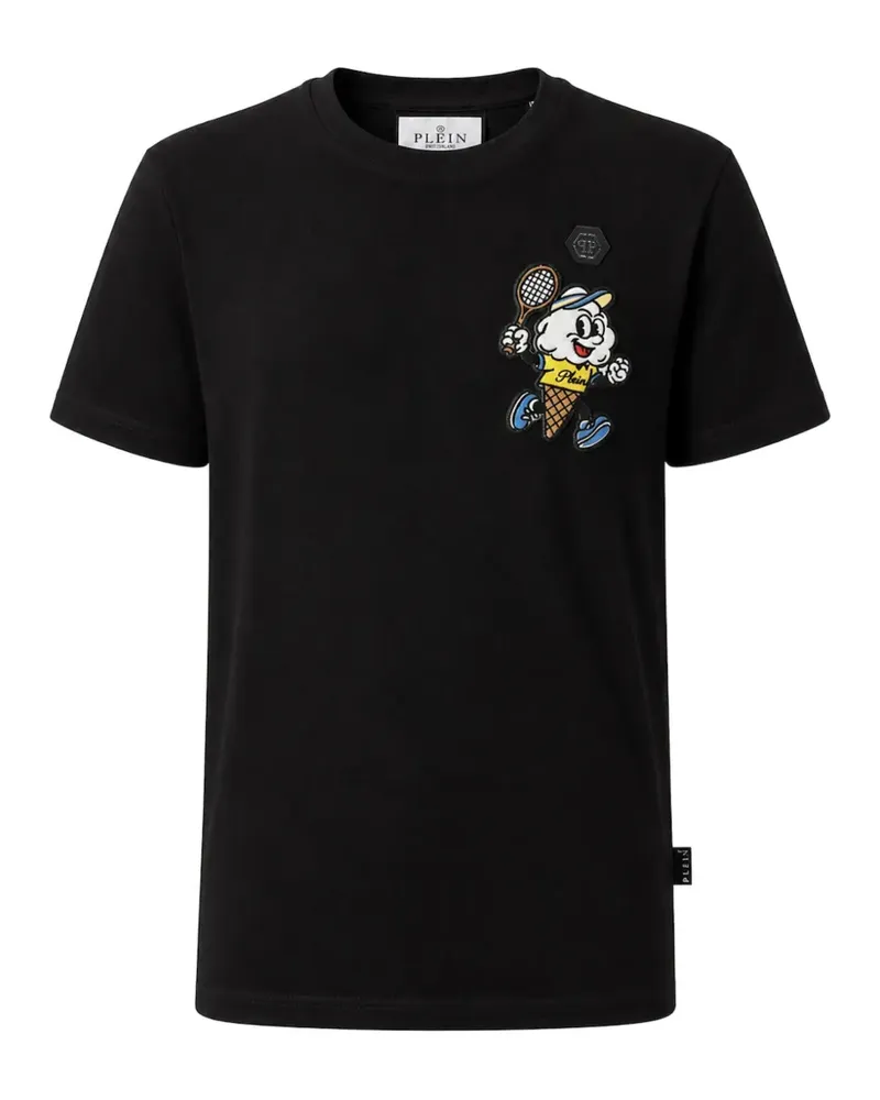 Philipp Plein Gelato Monsters T-Shirt mit rundem Ausschnitt - Schwarz Schwarz