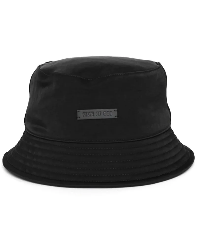 Fear of God Fischerhut mit Logo-Schild - Schwarz Schwarz