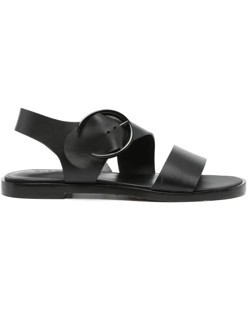 Robert Clergerie Flache Ilona Sandalen - Schwarz Schwarz