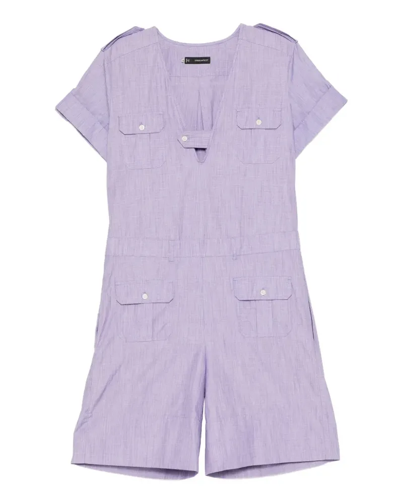 Dsquared2 epaulette-detail cargo jumpsuit - Violett Violett