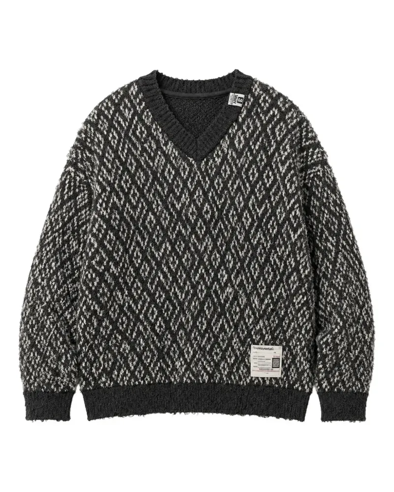 MIHARAYASUHIRO layered knit sweater - Schwarz Schwarz