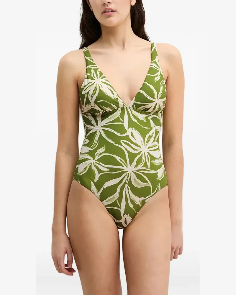 Marc O'Polo floral-print swimsuit - Grün Grün