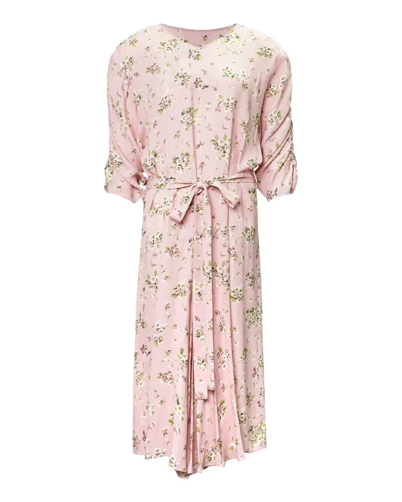 N° 21 floral-print belted midi dress - Rosa Rosa