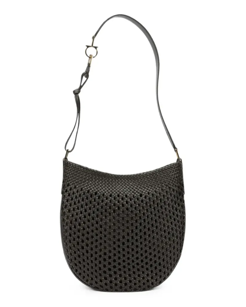 Ferragamo woven leather shoulder bag - Braun Braun