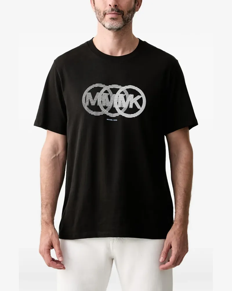 Michael Kors T-Shirt mit Logo-Print - Schwarz Schwarz