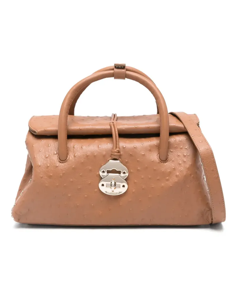 Zanellato Kleine Dotta Tote Bag mit Nieten - Braun Braun