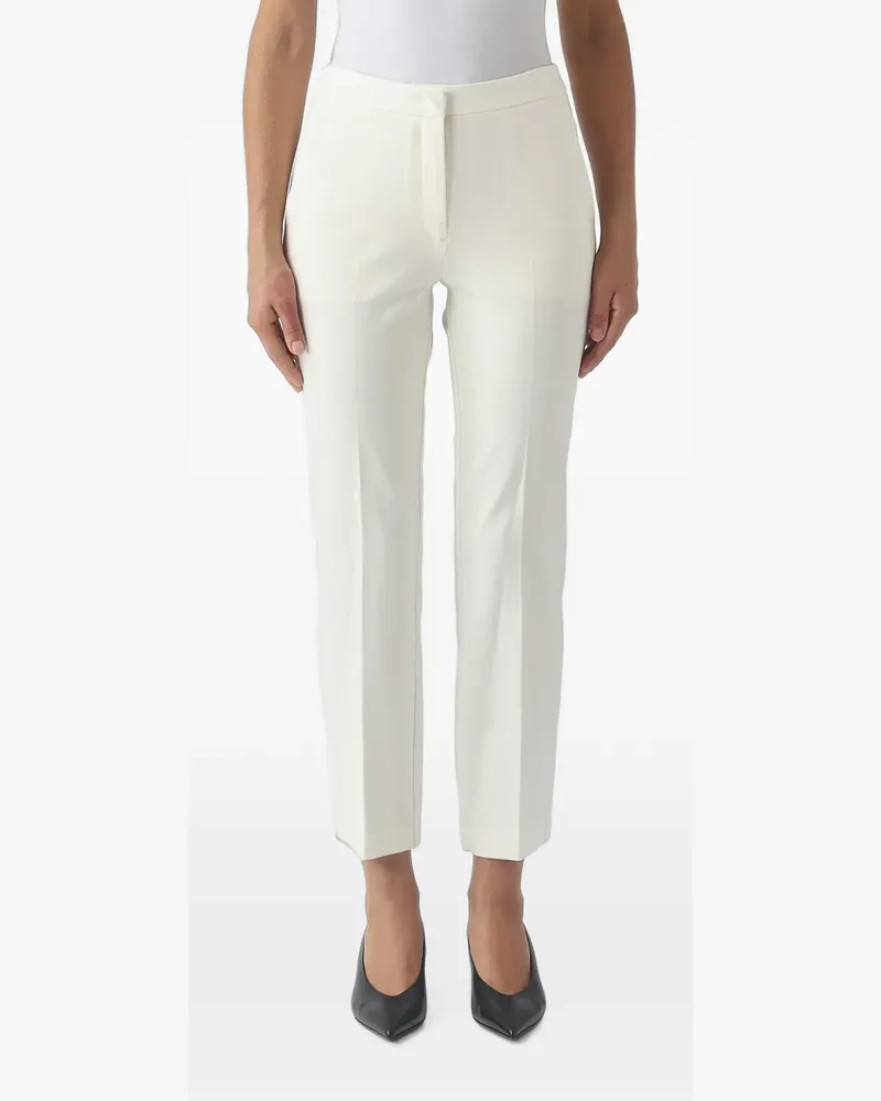 Twin-Set Klassische Hose mit Logo-Schild - Weiß Weiß