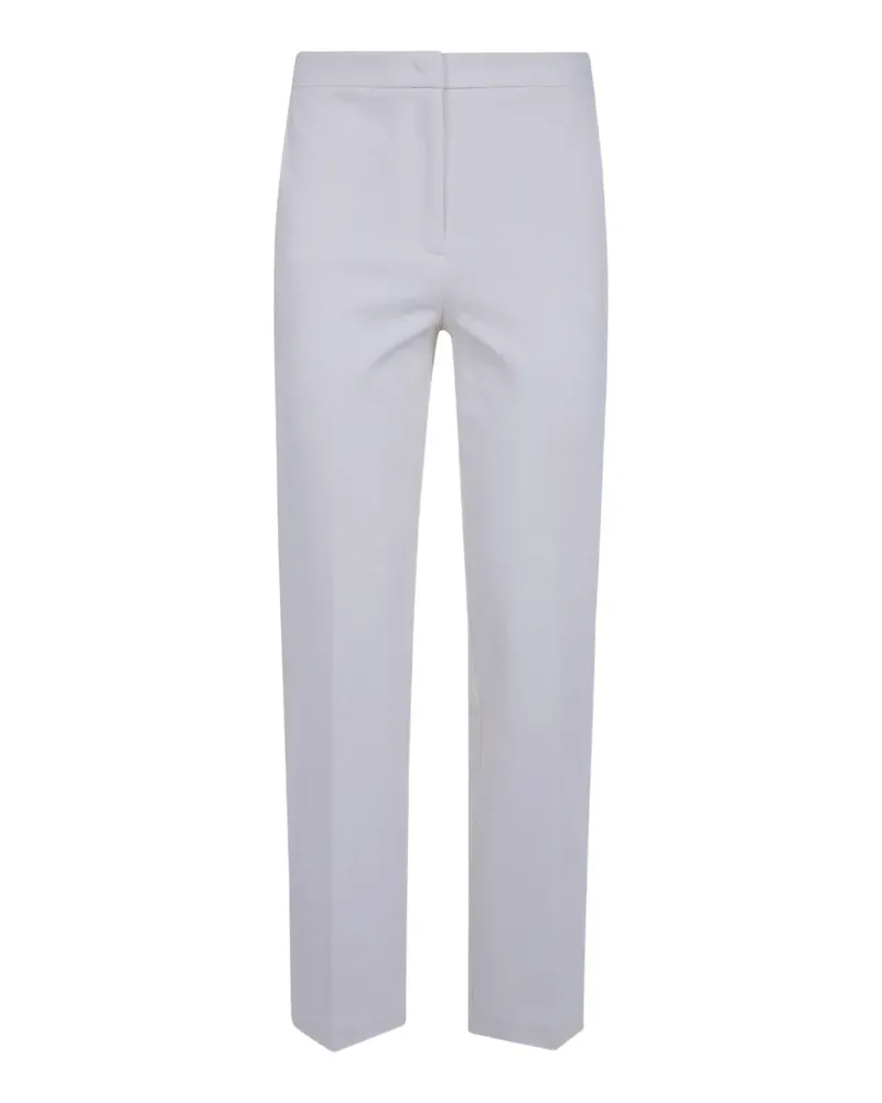 Twin-Set Klassische Hose mit Logo-Schild - Weiß Weiß