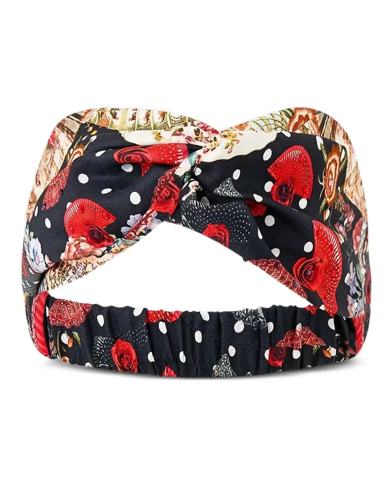 Camilla twisted patterned headband - Schwarz Schwarz