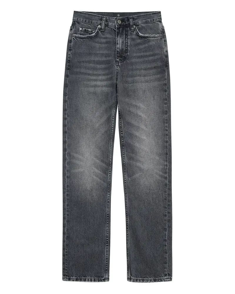 Anine Bing Bruno Jeans mit Logo-Patch - Grau Grau