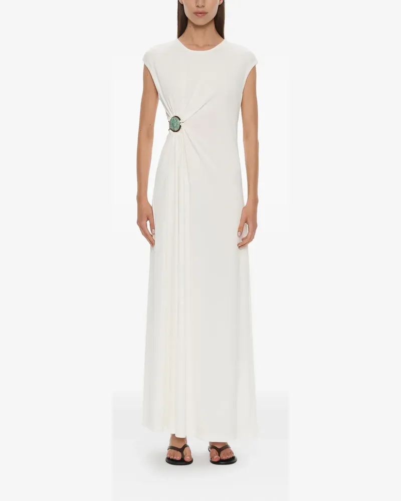 Christopher Esber Gerafftes Stone Trägerkleid - Weiß Weiß