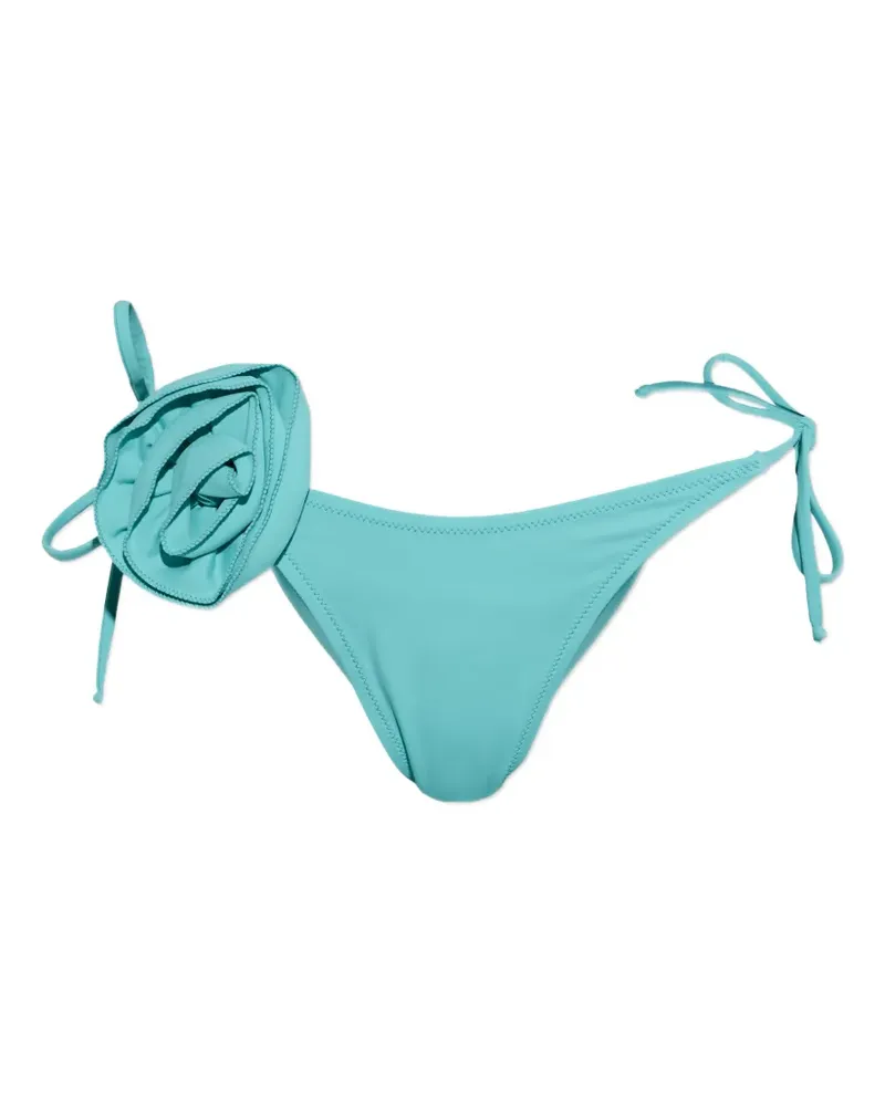 Moschino floral-detail bikini bottoms - Blau Blau