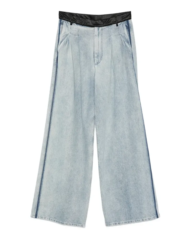 forte_forte Plissierte Jeans mit Streifen - Blau Blau