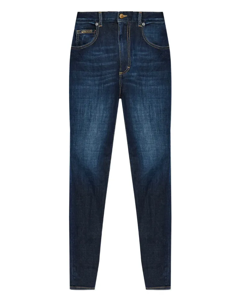 Dsquared2 Jeans mit goldfarbenem Logo-Schild - Blau Blau