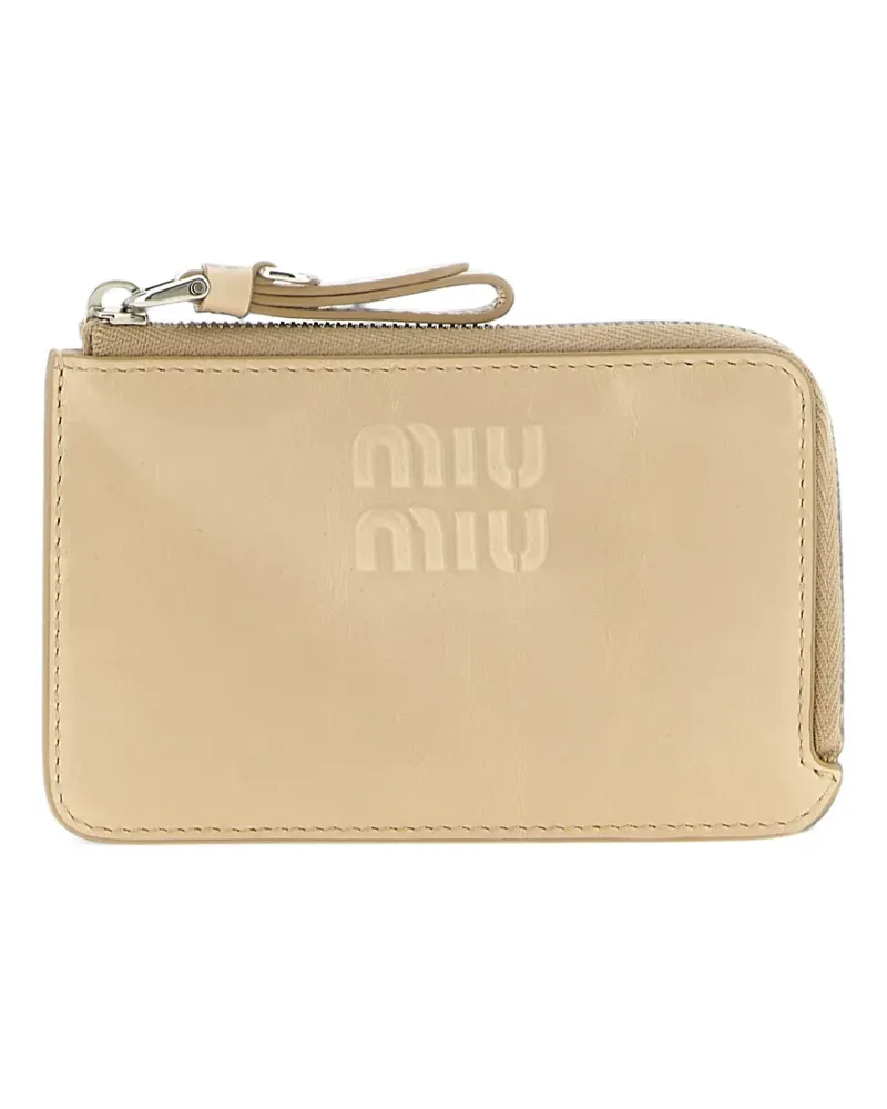 Miu Miu leather card holder - Nude Nude