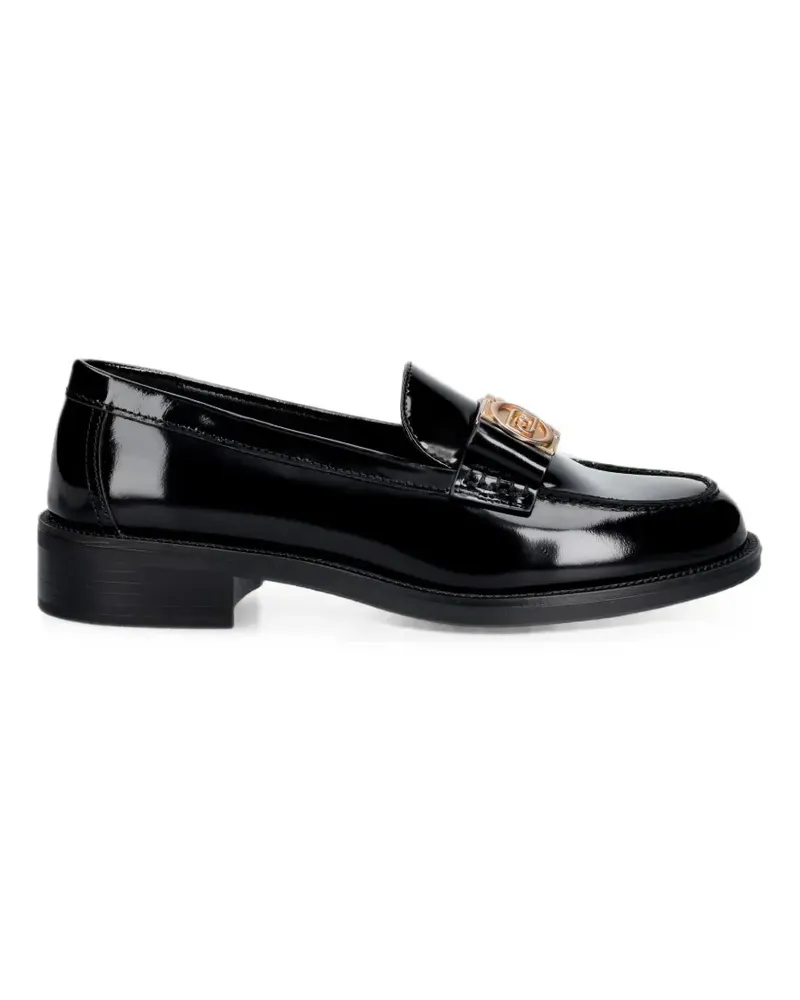 Liu Jo Loafer aus gebürstetem Leder - Schwarz Schwarz