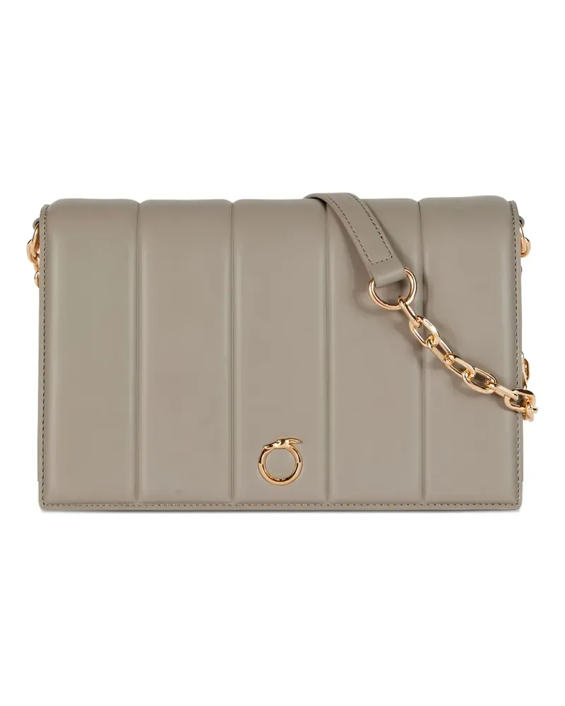 Trussardi Gesteppte Schultertasche - Nude Nude
