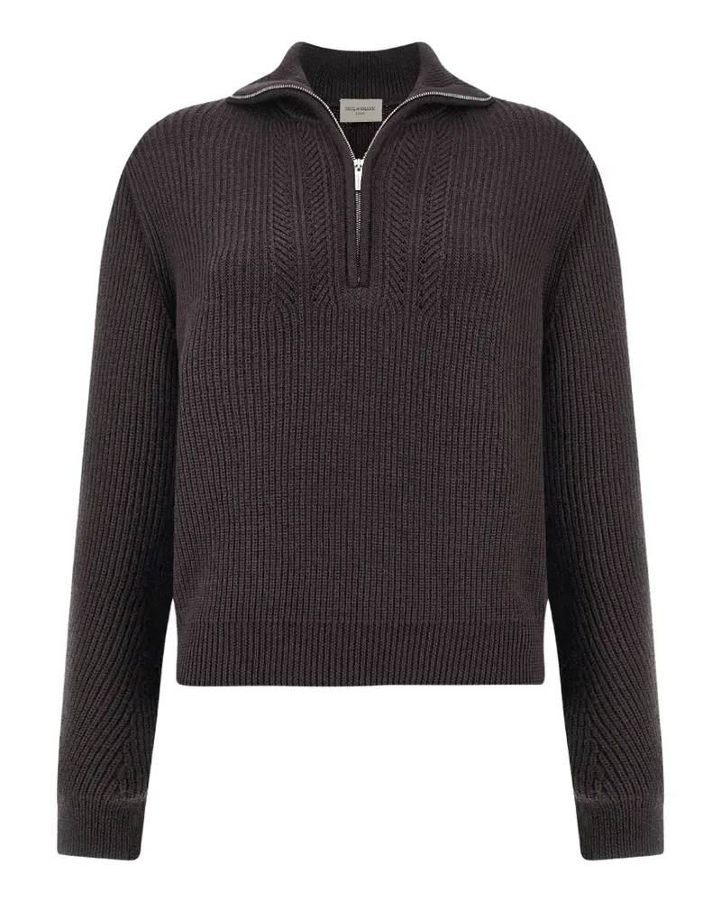 Paul & Shark half-zip ribbed sweater - Grau Grau