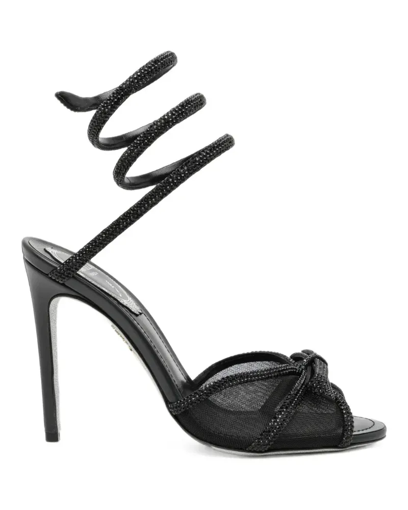 René Caovilla Lynette Sandalen 105mm - Schwarz Schwarz